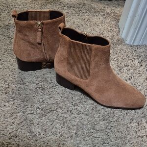 Talbots Brown Ankle Booties with Suede Finish